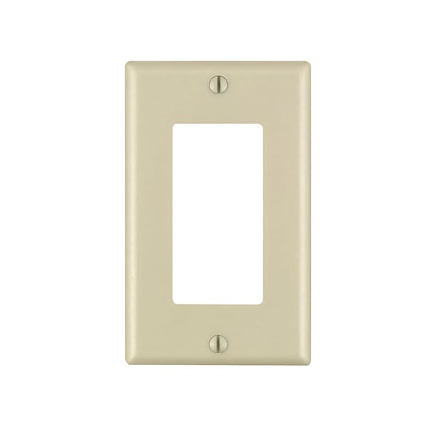 Leviton Leviton Decora Ivory 1 gang Thermoset Plastic Decorator Wall Plate 10 pk 80401-IMP - main